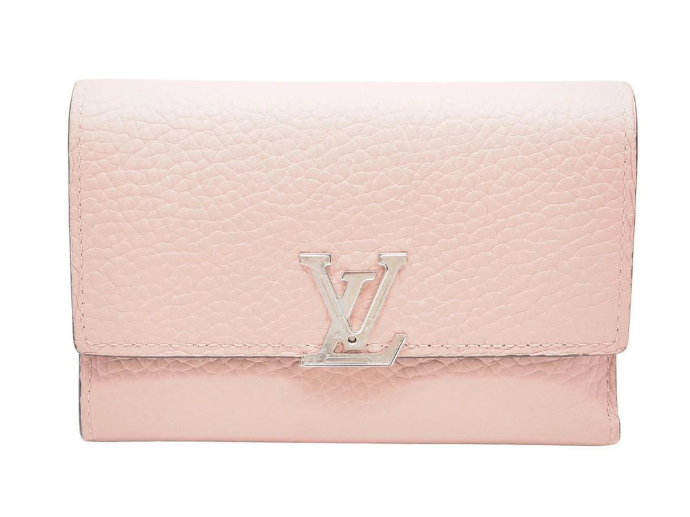 Louis Vuitton Portefeuille Capucines Tri fold Wallet Taurillon Leather Pink